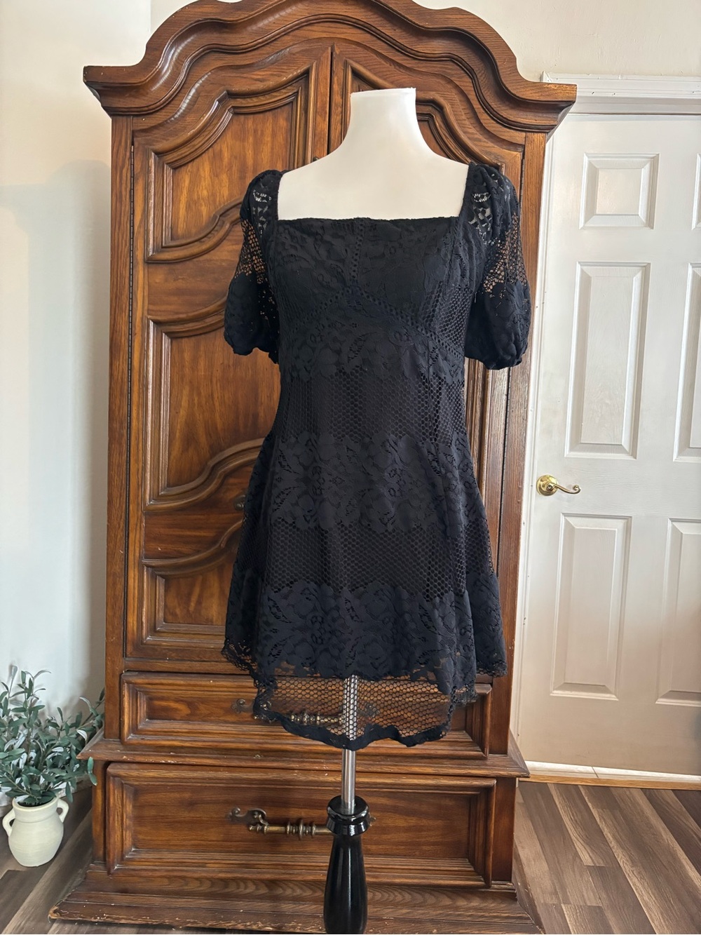Free People Be Your Baby Lace Mini Dress